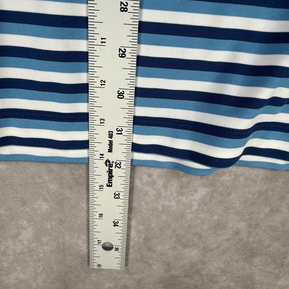 Cutter & Buck‎ Polo Shirt Men XXXL Blue White Striped Stretch Logo Golf Outdoor - Picture 8 of 9